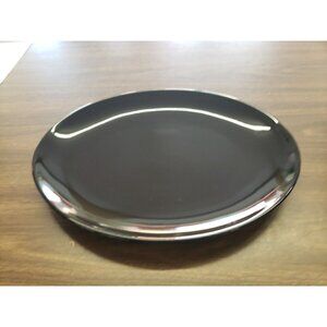 Waechtersbach Germany Solid Black Platter Oval Plate Tray 12” X 15” Glossy